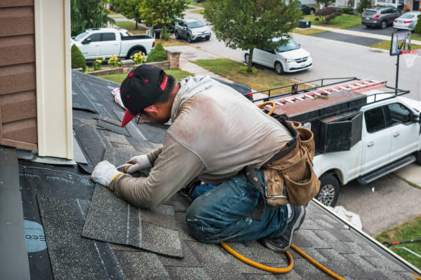 Professional Roofing technician working in Elmora, PA